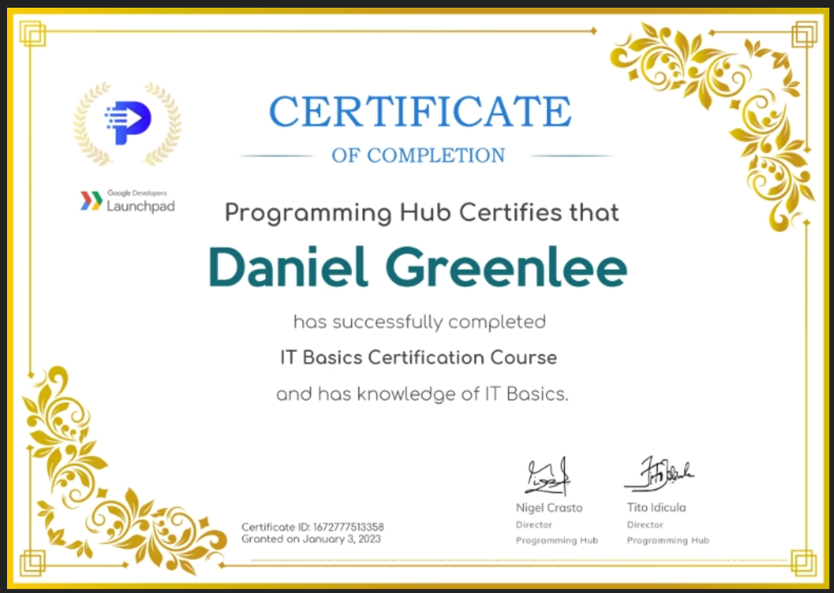 IT Basics – Programming Hub – January 2023