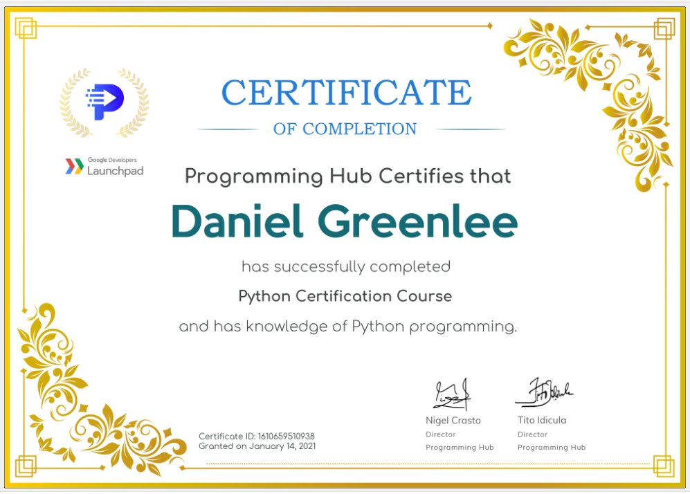 Python – Programming Hub – January 2021